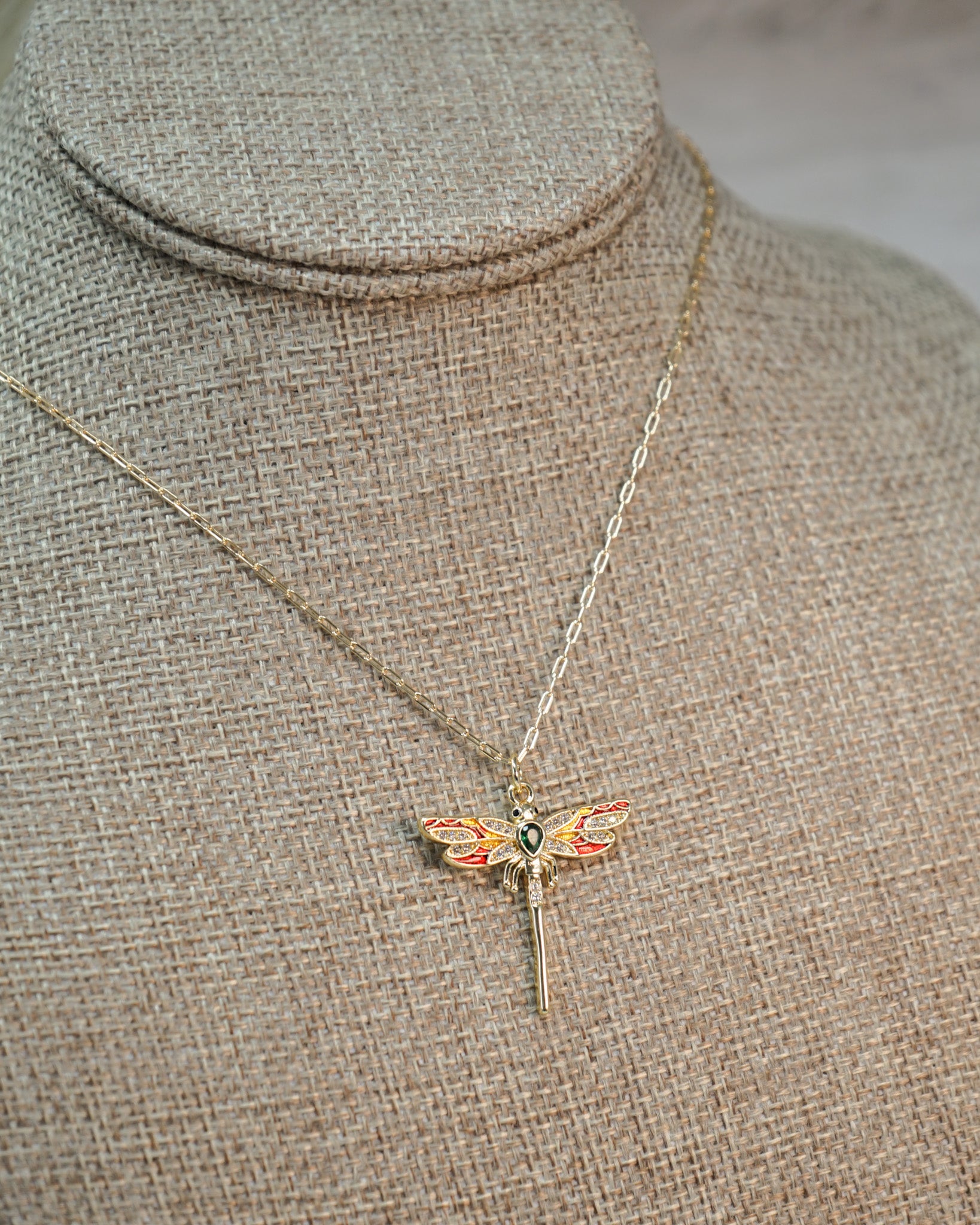 Fashion dragonfly necklace swarovski